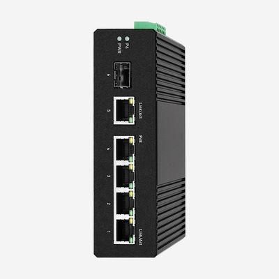 STP/RSTP 5 Gigabit RJ45 Industrial Smart Switch With 1 Gigabit SFP, 4 PoE Ports