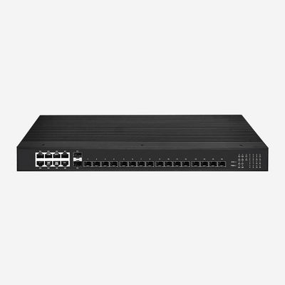 IP30 Industrial Smart Switch With Full Gigabit 8 Ethernet Ports 18 SFP Fiber Ports