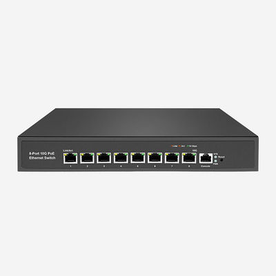 8 منافذ RJ45 PoE 10GB الطبقة 3 التبديل الاحتياطي QoS ودعم PoE مدرجة