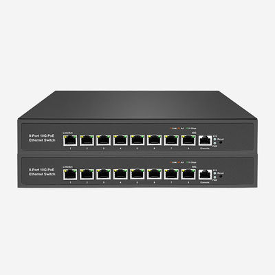 8 PoE RJ45 طبقة 3 10GB البديل مع دعم شبكة VLAN و RSTP / MSTP و ERPS Ring
