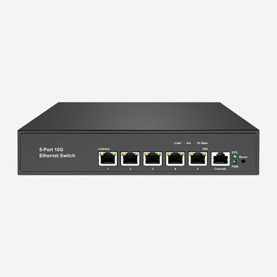 5 10G التكيفية RJ45 الاتصال السلس 10GB طبقة 3 التبديل مع دعم QoS / VLAN