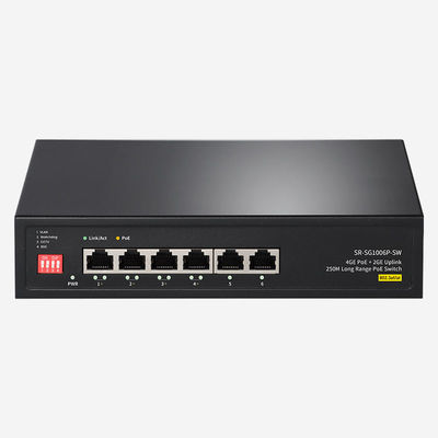 سعة التبديل 12 جيجابايت غير مدير التبديل إيثرنت جيجابيت مع 6 RJ45 نوع منفذ
