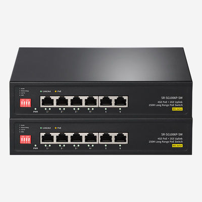 DIP Switch 6 Port Gigabit Unmanaged Switch 12Gbps سعة التبديل مثالية لاحتياجات البحث B2B