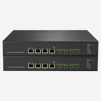 4 RJ45 10G Ethernet Switch قوي مع دعم الإطار الكبير و 160Gbps القدرة على التبديل